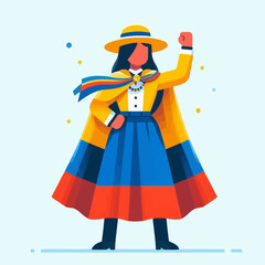 Obraz premium The Spirit of Ecuadorian Nationalism