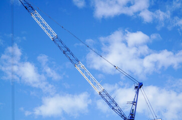 Tower cranes are a common fixture at any major construction site.