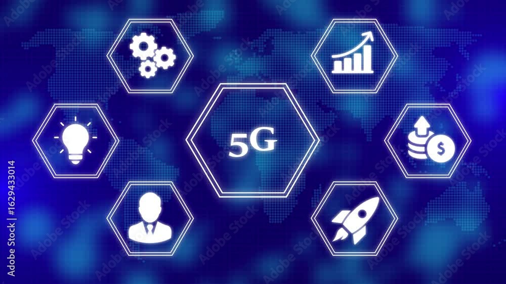 Poster the concept of 5g network, high-speed mobile internet, new generation networks. business, modern tec