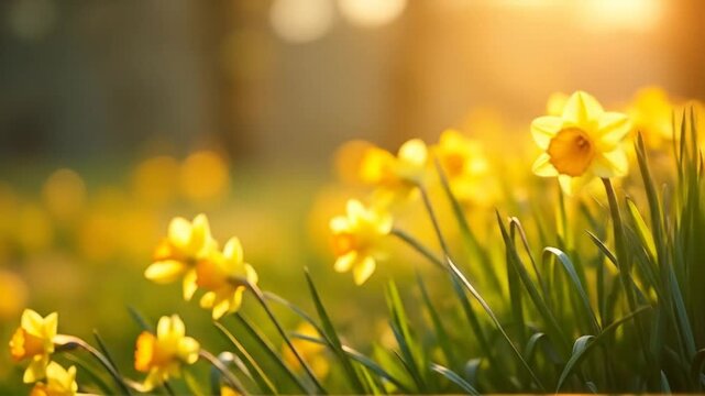 yellow flowers in spring