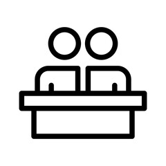 meeting line icon