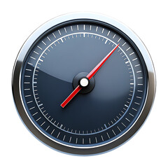 Circular gauge with red indicator isolated on a transparent background.PNG