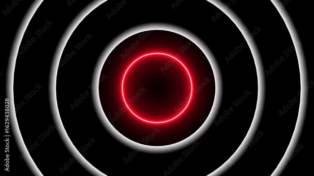 Poster neon line futuristic abstract background with glowing blue circles and a star-filled sky, ideal for 