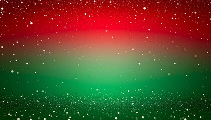 Red and green gradient background with sparkling particles