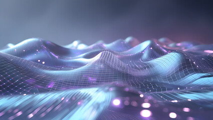 Futuristic Holographic Mesh Grid Abstract Background