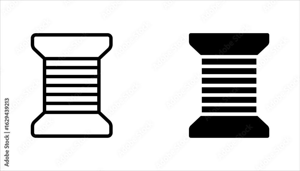 Poster coil icons set. outline set of coil icons for web design, vector illustration on white background