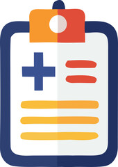Obraz premium Digital medical record icon representing healthcare information and patient data on a clipboard