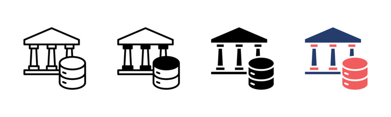Data Governance icon sheet multiple style collection