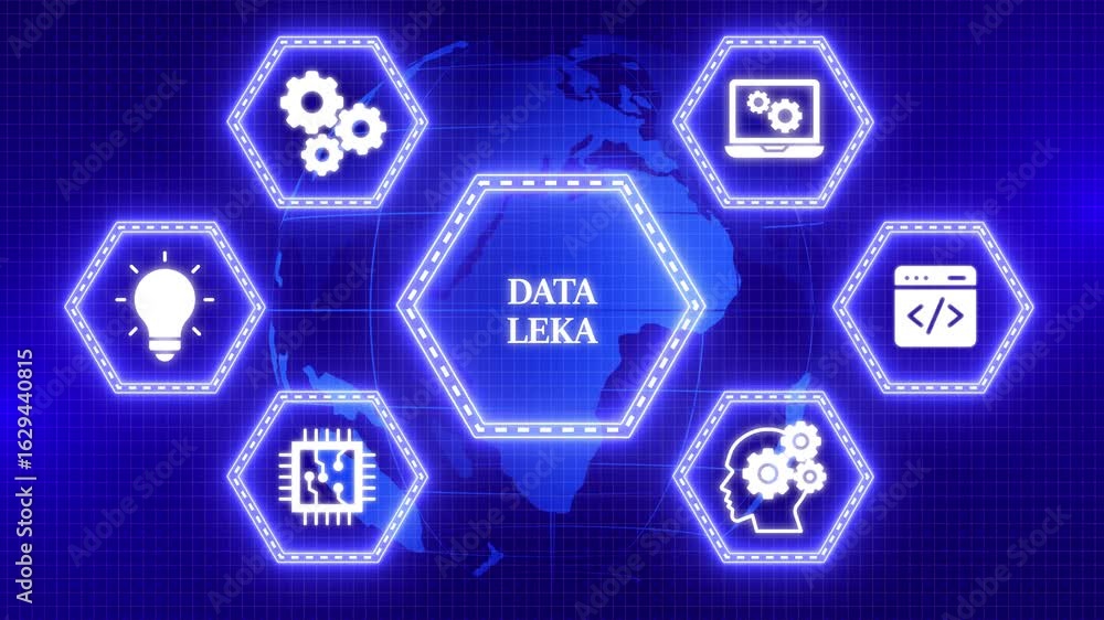 Poster internet, business, technology and network concept. cyber security data protection business technolo