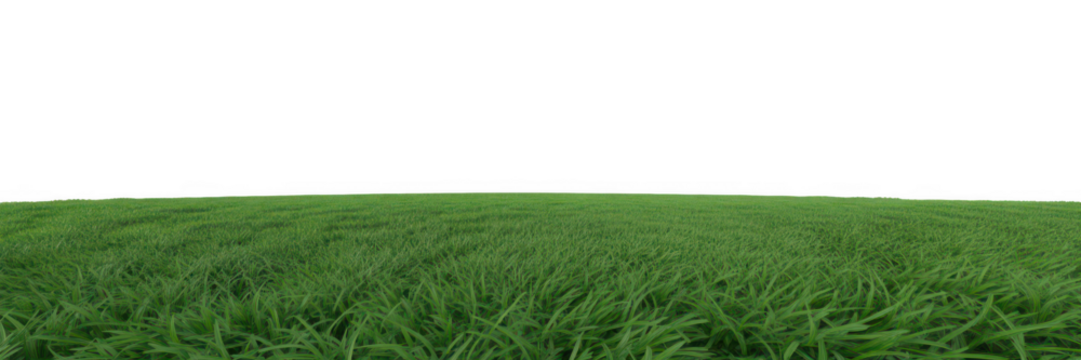 Rolling green grass field with a dark sky isolated on transparent background - Powered by Adobe