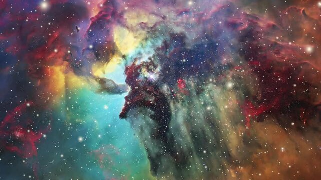 space nebula and galaxy. nebula clouds background