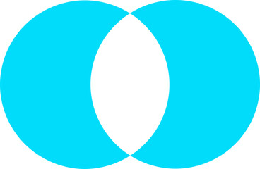 Two overlapping circles SVG geometric shape