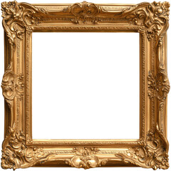 Ornate Gold Frame with Intricate Design Perfect for Art Displays and Elegant Decor