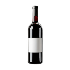 Elegant Red Wine Bottle with Blank Label Ideal for Custom Branding and Promotion in Gastronomy and Event Settings