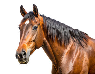 horse isolated on white