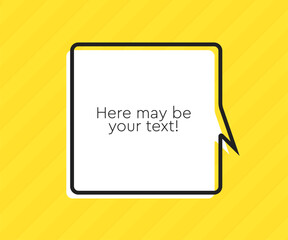 Speech bubble. Space for quote text, frame message