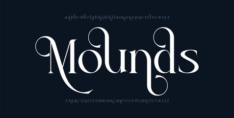 Creative font. Modern abstract digital tech font. Logo creative font, type, technology, movie, digital, music, movie. Fonts and illustration in vector format. © Logo