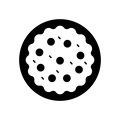 Pizza Fast Food Fill Icon: Italian Dish and Delicious Meal