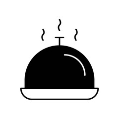 Fototapeta premium Food Meal Fill Icon: Eating and Nutrition Symbol