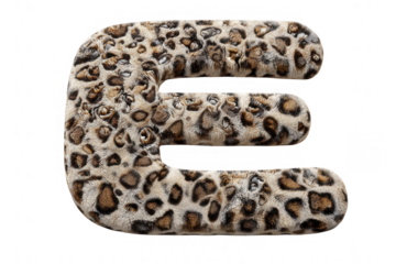 Leopard-print letter "E