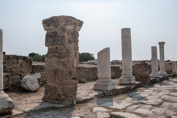 Wandering through the remnants of Laodikeia, visitors encounter ancient columns, weathered stone,...