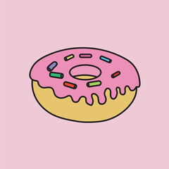 colorful donut clipart.
