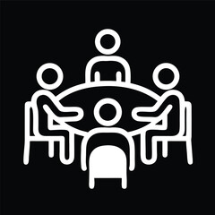 Group Collaboration around a Table Symbolic Illustration of Teamwork and Cooperation in a Business Setting