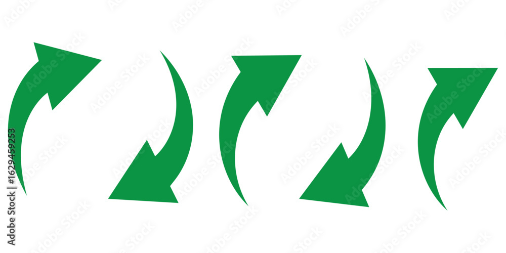 Canvas Prints curve arrows icon, curved arrows, arrow sign, black arrows set on white background