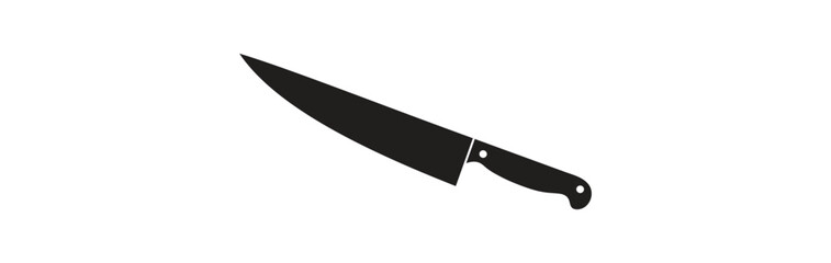 chef knife silhouette design vector illustration with transparent background