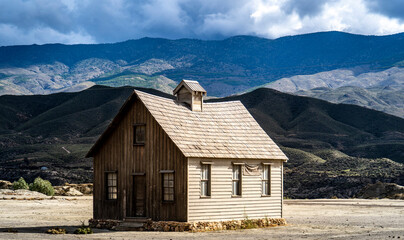 Rustic Wooden House in a Barren Landscape in Almeria