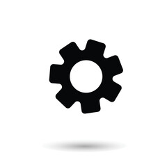 Gear icon vector. Settings icon. Functions symbol vector illustration