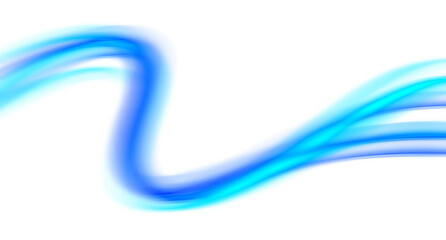 Abstract Blue Brush Stroke Wave Isolated