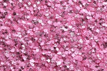 Obraz premium Full of Shiny Pink Decorative Flakes and Glittery Particles Texture