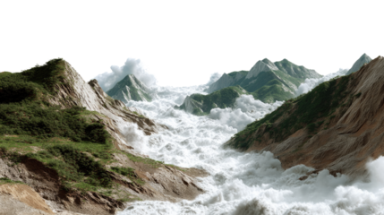 Majestic Mountain Range: A picturesque panorama of a towering mountain range, showcasing stunning geological formations against the backdrop of a vast sky.