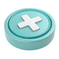 Obraz premium Medical plus symbol isolated on transparent background