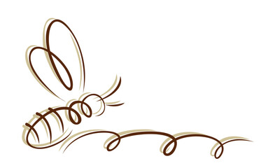 Symbol of a wild stylized bee.