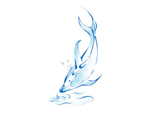 Obraz premium abstract blue wave