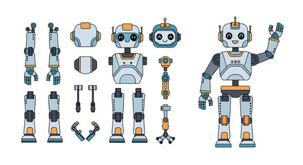 Building your own friendly robot companion with customizable parts and accessories