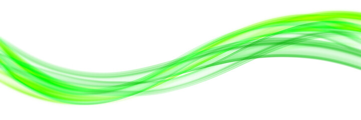 Artistic green Paint Stroke Curve isolated on transparent background
