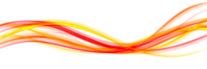 Fototapeta premium Vibrant orange and yellow Curved Paint Stroke