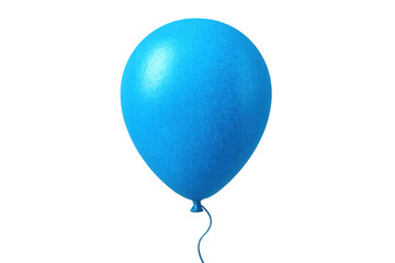 Transparent backdrop highlighting single blue balloon, symbolizing festive mood and celebratory spirit