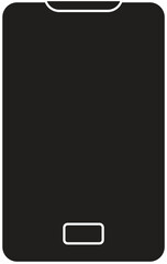 Smartphone icon representing mobile device, app usage, or communication tool with transparent background