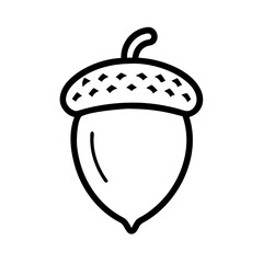 Acorn Nut Seed Icon Design