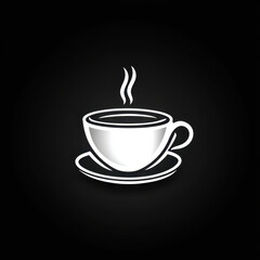 Obraz premium Vector of a coffee cup icon.