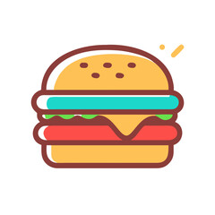 Burger Fast Food Icon Design