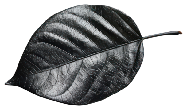 PNG Glossy black leaf texture