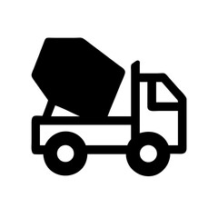 Cement Truck Construction Vehicle Icon Design