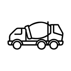 Cement Truck Construction Vehicle Icon Design