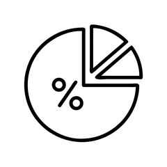 Chart Pie Percentage Breakdown Icon Design