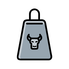 Fototapeta premium Cowbell Livestock Bell Icon Design